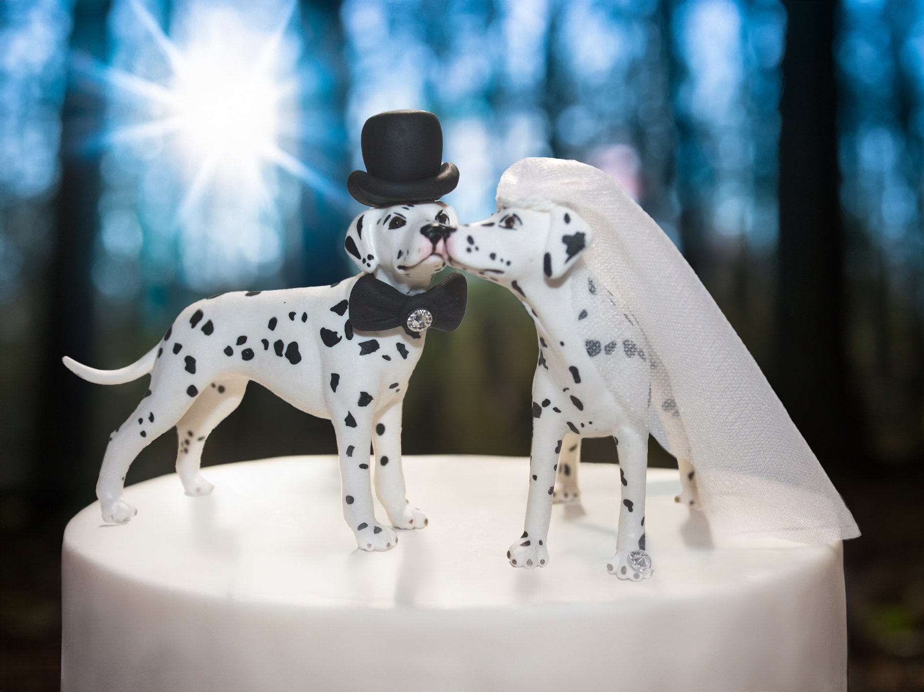 Dalmatian Cake Topper Medium Size Dog Cake Topper Wedding Dog Bride and Groom Cute Cake Topper Adorable Unique Cake Topper Etsy