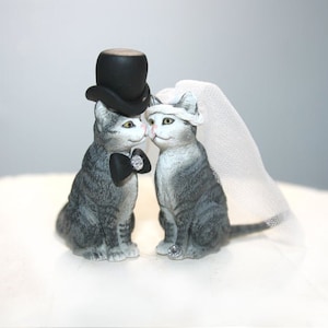 Cat Cake Topper; Cats; Wedding Cake Topper; Animal Cake Topper; Kittens; Custom Cake Topper; Cat Lover; Bride and Groom