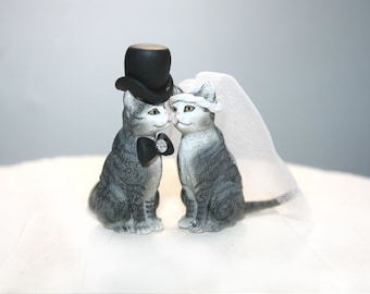 Cat Cake Topper; Cats; Wedding Cake Topper; Animal Cake Topper; Kittens; Custom Cake Topper; Cat Lover; Bride and Groom