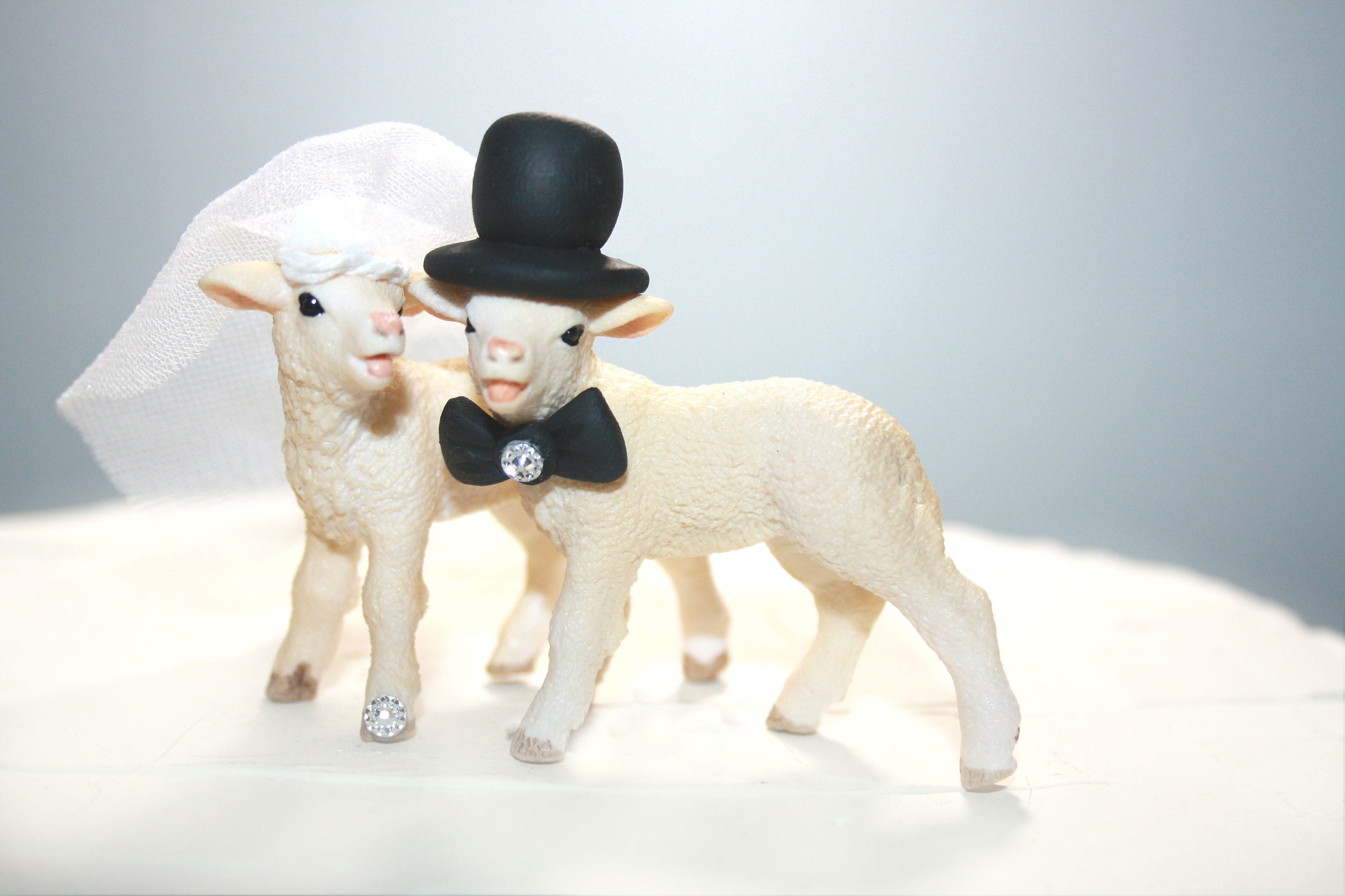 Wedding Cake Toppers Lamb Cake Toppers Sheep Cake Toppers Etsy
