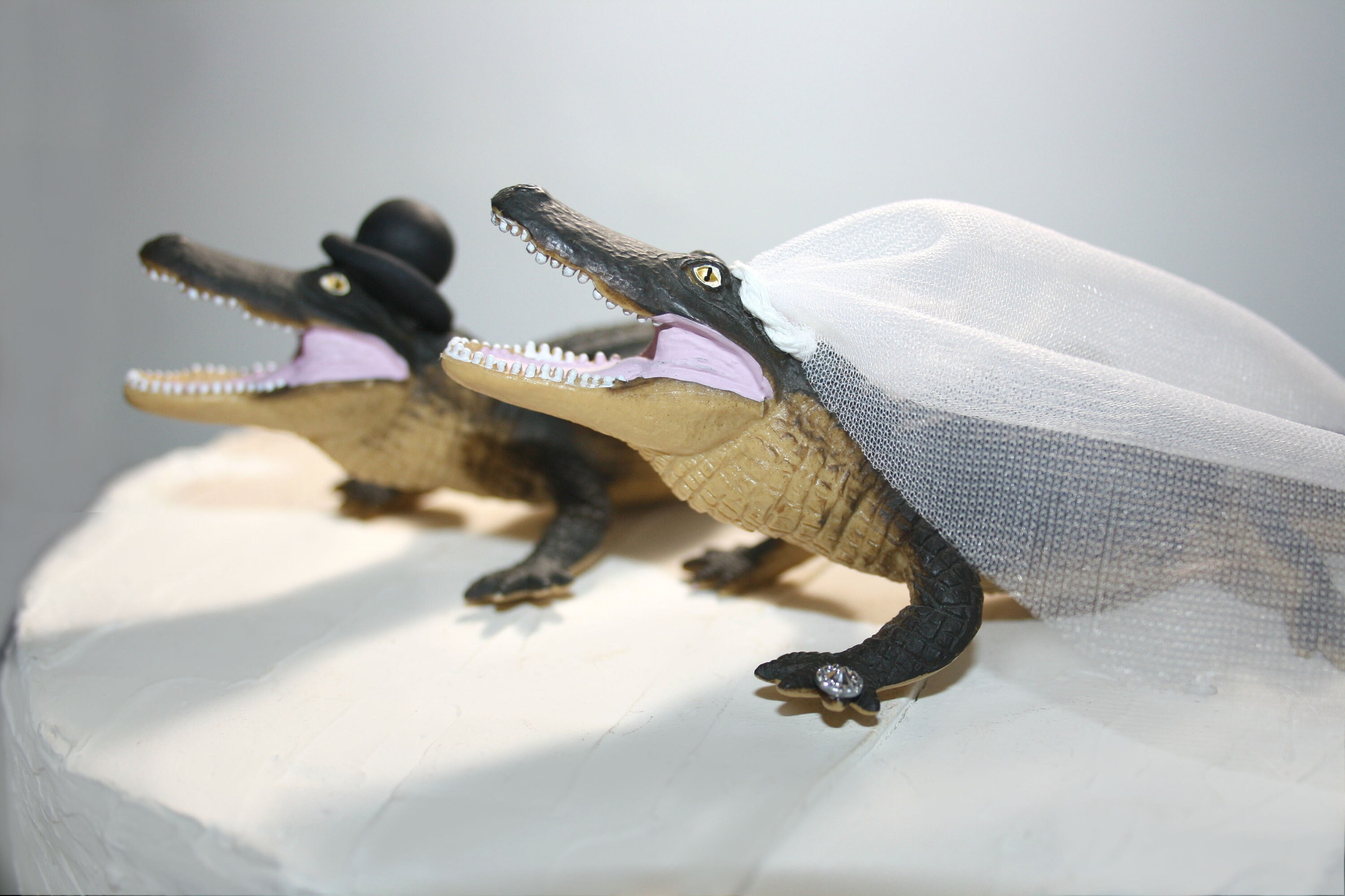 Python And Gator Cake Topper Alligator Cake Toppers Wedding Cake Toppers Bride and | Etsy