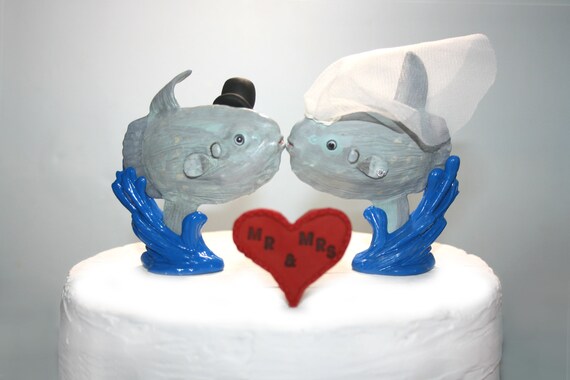 Fish Cake Toppers Sunfish Unique Cake Toppers Fishing Etsy