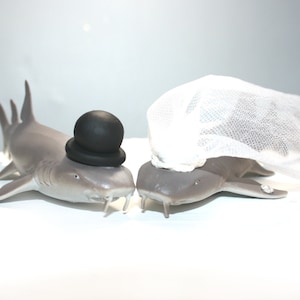 Nurse Shark Cake Toppers - Wedding Cake Toppers - Sharks - Large Cake Toppers - Animal Cake Toppers - Bride and Groom - Marine - Shark