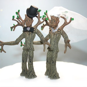 Baum Hochzeitstorte - Natur - Baum Cake Topper - Braut und Bräutigam - Skurril - Einzigartig - Magisch - Top of the Cake; Fantasie; Groot; Geek