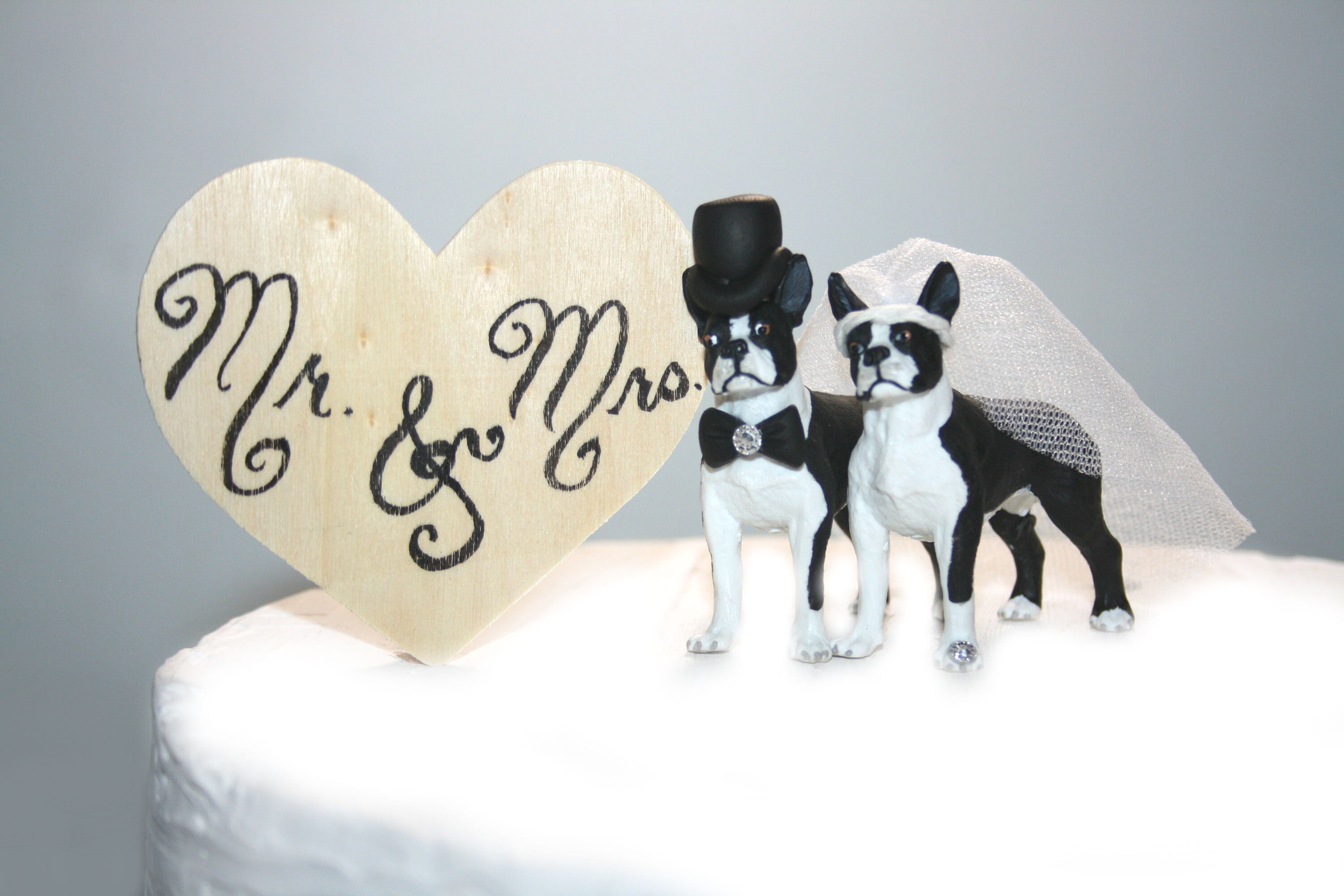 boston terrier cake topper