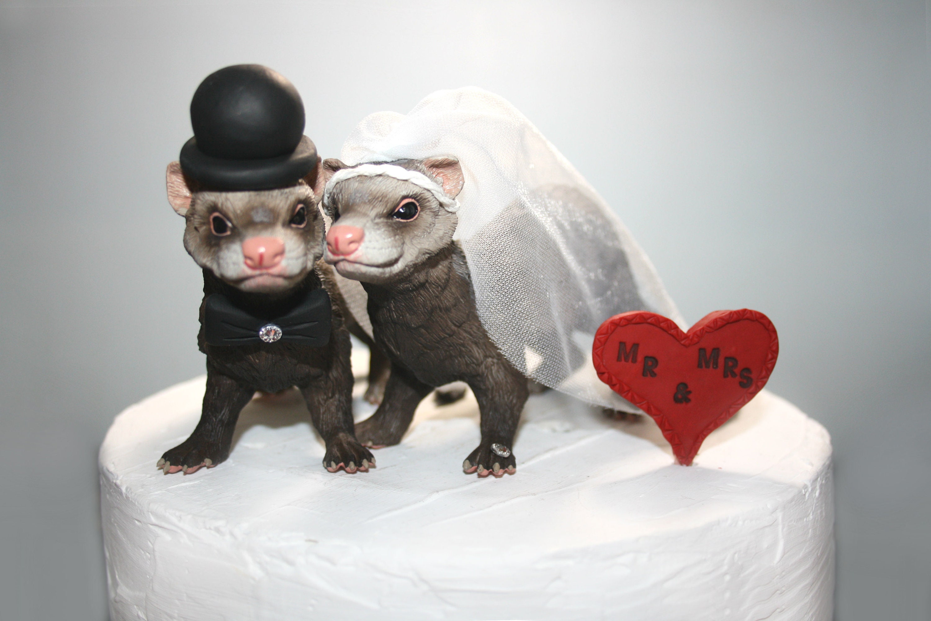 Wedding Cake Toppers Ferret Cake Toppers Large Cake Toppers Bride
