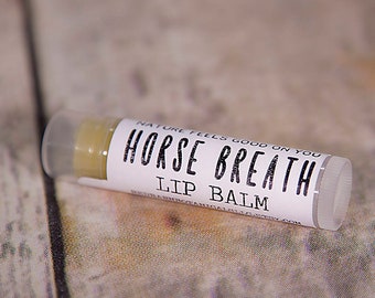 Horse Breath All Natural Organic Lip Balm ~ Great Christmas Farmer Gift Idea for Horse Lovers, Cowgirl Present, Stocking Stuffers for Girls