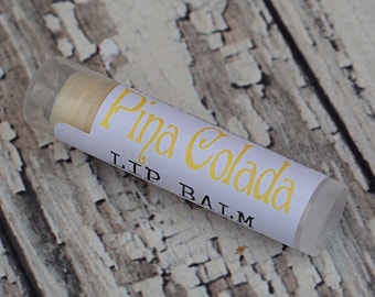 Organic Pina Colada Flavored All Natural Lip Balm ~ Tropical Drink Gift Ideas, Wife Holiday Stocking Stuffers, Boozey Presents for Husband