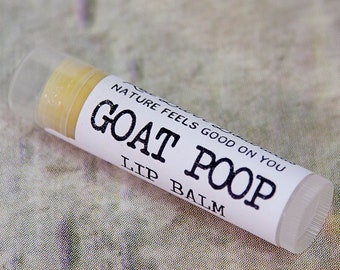 Goat Poop Organic All Natural Lip Balm ~ Grand cadeau gag pour Noël, Rembourrages de bas pour lui, Meilleurs cadeaux pour enfants, Cadeaux fermiers de moins de 10 ans