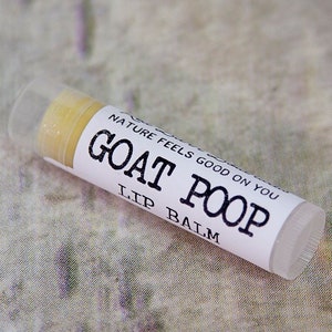 Goat Poop Organic All Natural Lip Balm Great Gag Gift for Christmas, Stocking Stuffers for Him, Best Kid Presents, Farmer Gifts Under 10 image 1