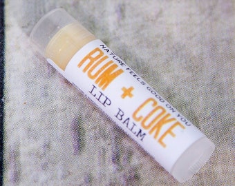Rum and Coke Organic Lip Balm ~ Best Christmas Gift for Dad, Stocking Stuffers for Women, Boozey Girlfriend Gifts Under 10, Boyfriend Ideas