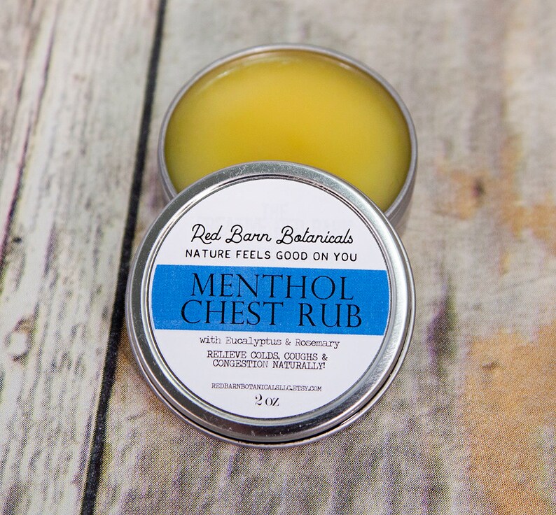 Organic Menthol Chest Rub for Congestion Natural Vapor Rub Etsy