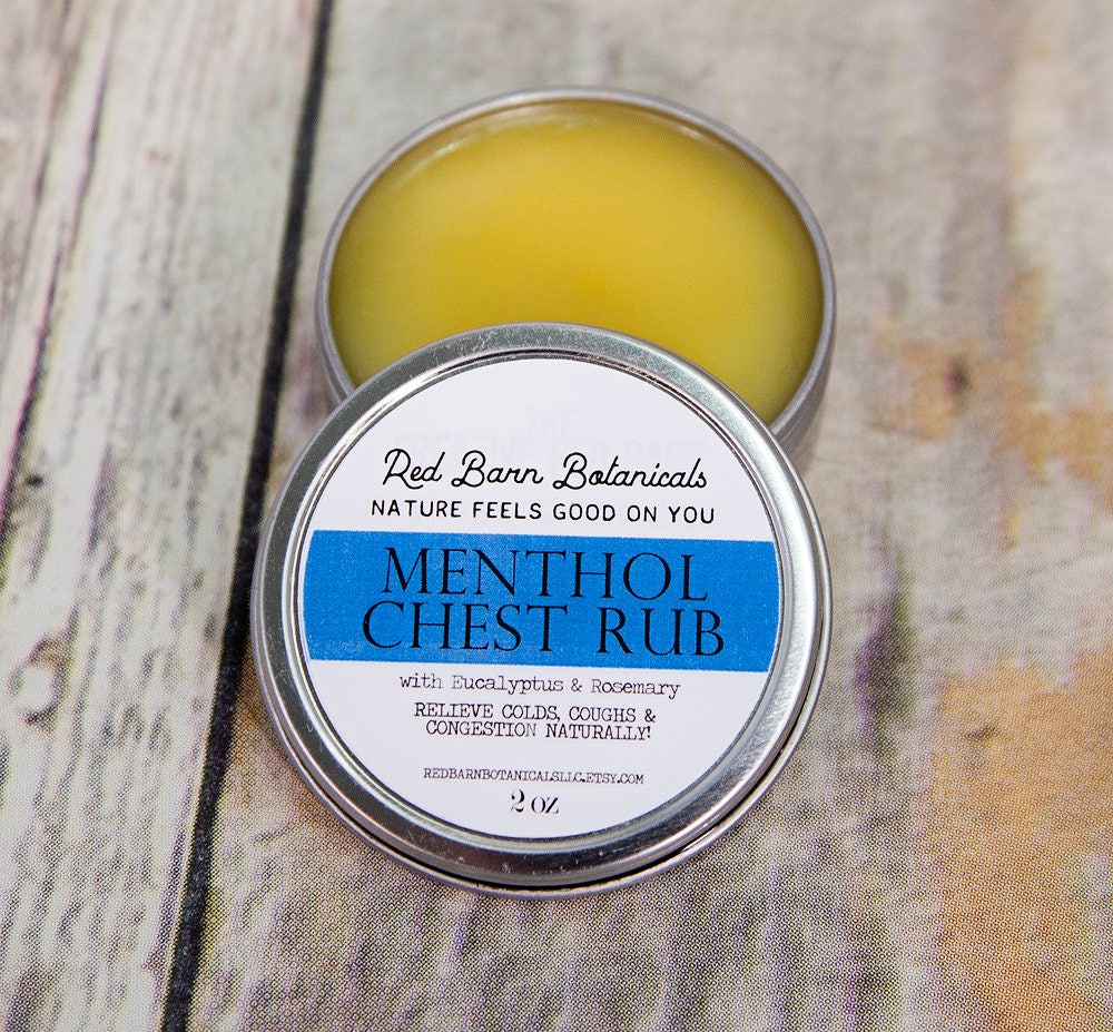 Organic Menthol Chest Rub for Congestion Natural Vapor Rub Etsy