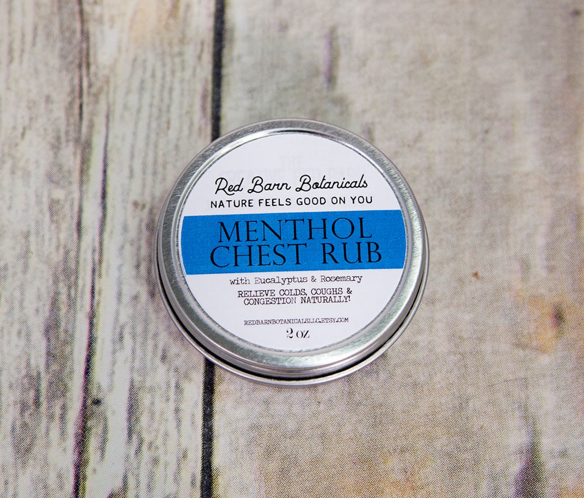 Organic Menthol Chest Rub for Congestion Natural Vapor Rub Etsy