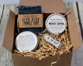 All Natural Mechanics Gift Box ~ Great Husband Christmas Present Idea, Construction Worker Gifts For Him, Pumice Soap Bar, Ideas under 40