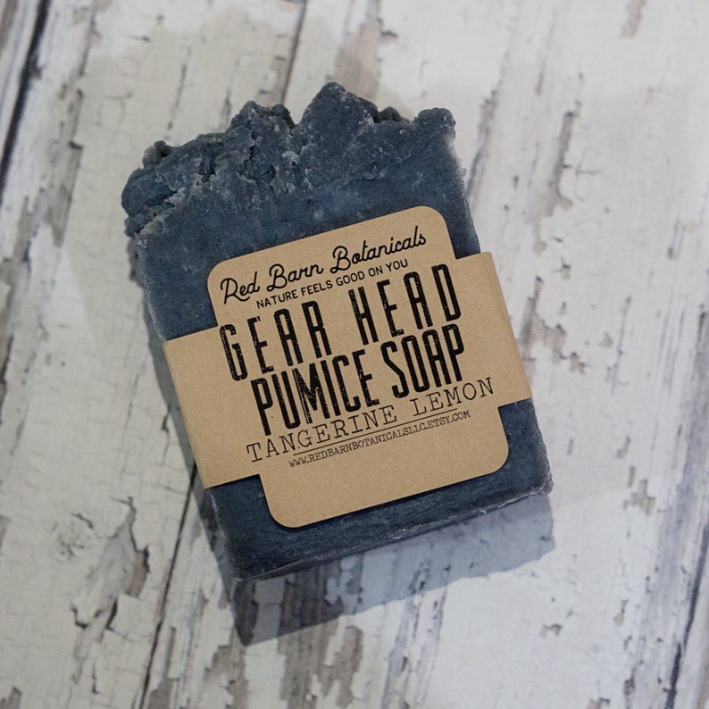 All Natural Mechanics Pumice Soap ~ Best Christmas Gift for Men, Citrus Scented boyfriend present for him, Husband Stocking Stuffers for him 