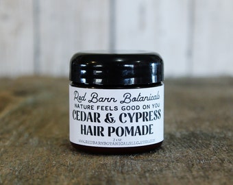 Cedar and Cypress Organic Pomade ~ All Natural Styling Product, Chemical Free Hair Wax, Great Gift for Men, Manly Husband Stocking Stuffers