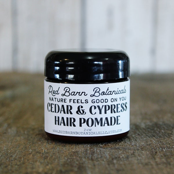 Cedar and Cypress Organic Pomade ~ All Natural Styling Product, Chemical Free Hair Wax, Great Gift for Men, Manly Husband Stocking Stuffers