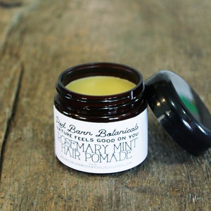 Rosemary Mint Organic Pomade ~ All Natural Hair Styling Wax, Medium Hold, Adult Stocking Stuffers, Woman&#39;s Hairstyling, Men&#39;s Grooming Kits