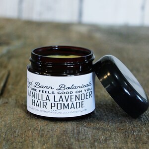 Vanilla Lavender Organic Pomade ~ Natural Hair Care for men and women, Christmas Grooming Giftbasket, Nice Stocking Stuffer for Her under 15
