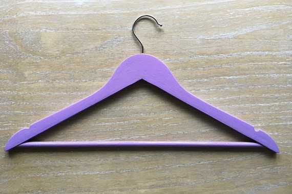 Colorful Wooden HANGERS Hand-painted Wooden Adult Size Hangers for Clothes.  Sunset Colors Hangers. Yellow-purple Shades Hangers. -  Denmark