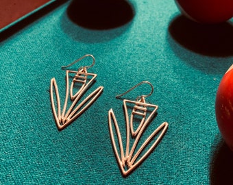 Pinstripe Style Art Earrings