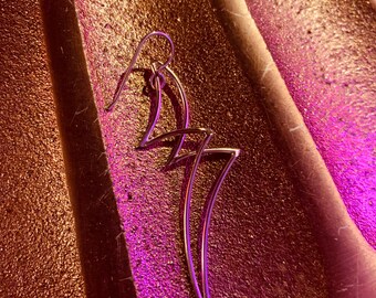 The Classic Pinstripe Style Art Earring