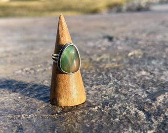 Shades of Green Ring - Glass Ring - Statement Ring - Size 8.5
