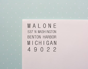 Square Address Stamp // Return Address Stamp // Modern Wedding Stamp // Gifts for New Homeowners // Housewarming Gifts // Modern Stamps