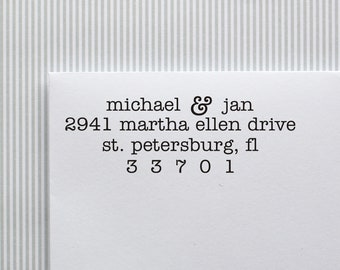 Ampersand Address Stamp // Return Address Stamp // Wedding Stamp // Custom Stamp // Modern Stamp