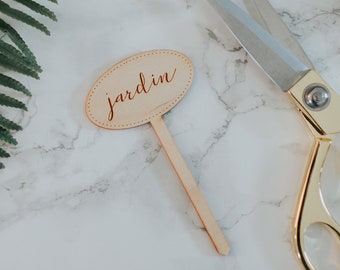 Etiqueta De Jardín // Etiqueta de Hierba Francesa // Marcadores de Plantas // Estacas de Planta Grabadas // Accesorio de Jardín Moderno // Regalos para jardineros // Regalos Menores de 5