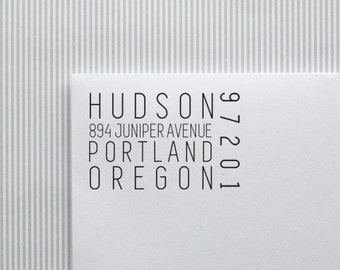 Ticket Inspired Address Stamp // Return Address Stamp // Wedding Stamp // Modern Address Stamp // Housewarming Gift // Gifts for Homeowners