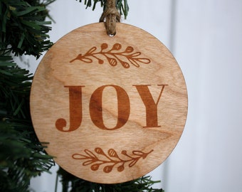 Joy Christmas Ornament // Joy Ornament // Christmas Gifts Under 10