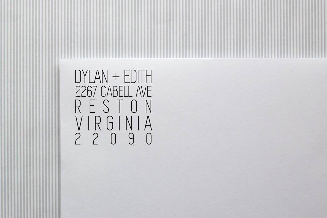 Modern Block Address Stamp // Modern Return Address Stamp // Modern