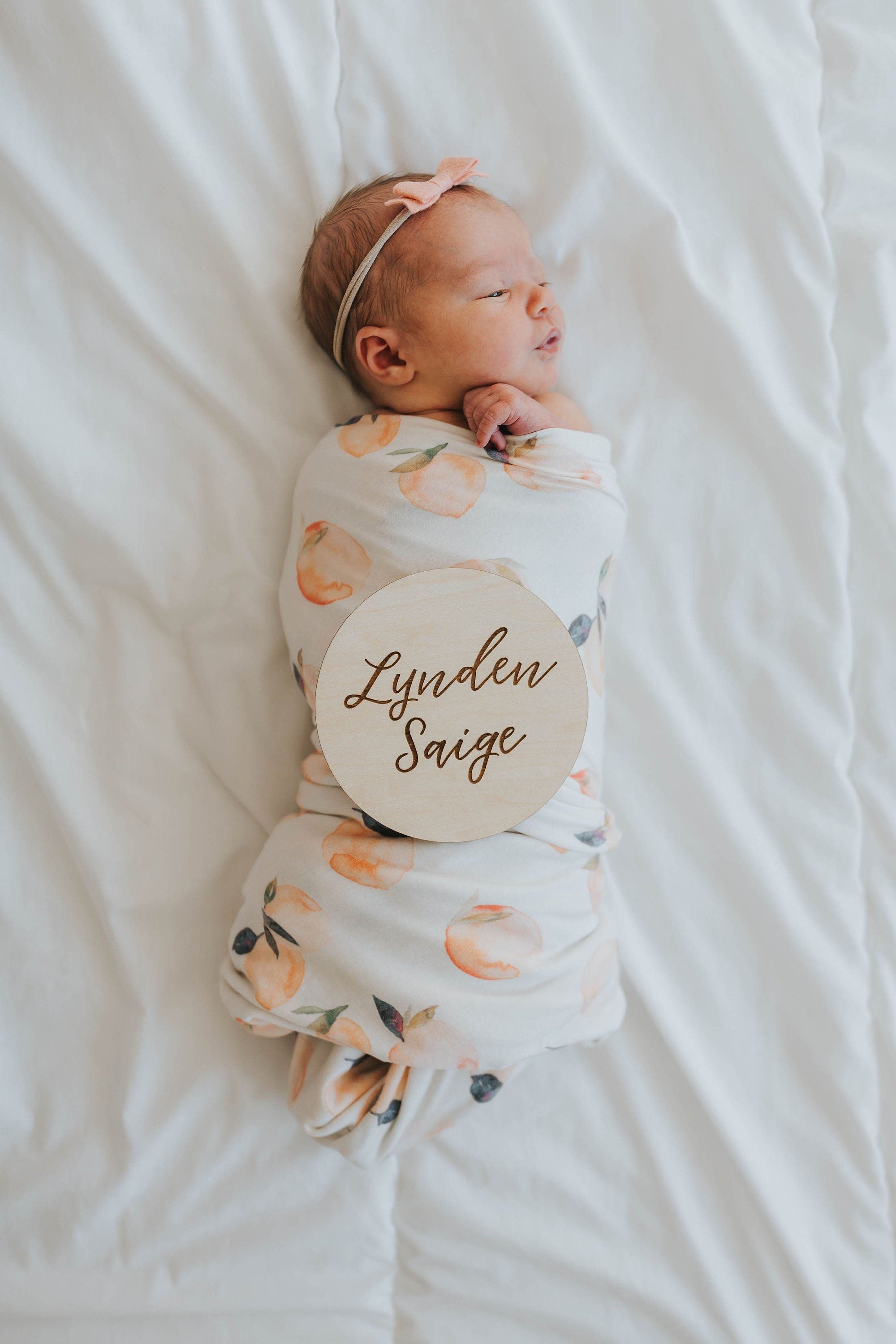 Baby Name Plaque // Birth Announcement Sign // Engraved Etsy