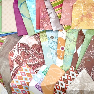 Vintage Handmade Envelopes Antique Patterned Envelopes Set of 15 image 9