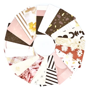 Chic Project Life Journaling Cards - Biglietti tascabili rosa - Abbellimenti femminili - Forniture per scrapbooking e bricolage - Set da 20