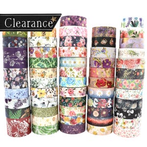 Floral Washi Tape: Journaling, Scrapbooking (1 Meter)