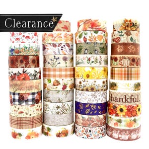Autumn Washi Tape: Scrapbooking, Journaling (1 Meter)