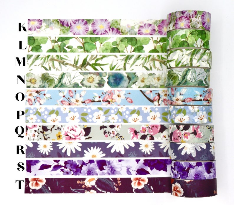 Pretty Floral Washi Tape Samples Decorative Tape for Crafting 1 Meter image 4