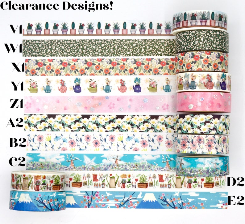 Pretty Floral Washi Tape Samples Decorative Tape for Crafting 1 Meter image 8