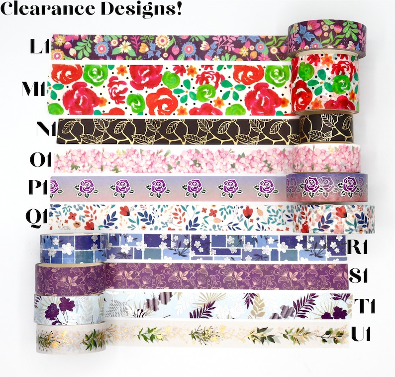 Pretty Floral Washi Tape Samples Decorative Tape for Crafting 1 Meter image 7