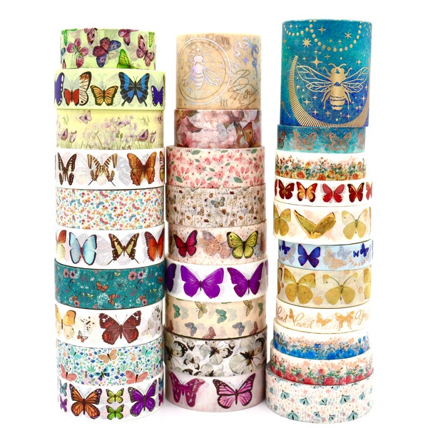 Schmetterling Washi Tape - Dekoratives Klebeband für Scrapbooking (1 Meter)