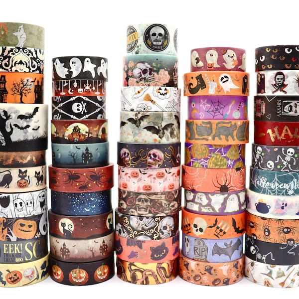 Gruseliges Halloween Washi Tape Muster - Dekoratives Klebeband zum Basteln - 1 Meter