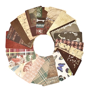 Dark Academia Project Life Cards - Carine carte tascabili per scrapbooking - Set da 20
