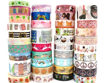 Kawaii Washi Tape Samples - Cute Decorative Tape for Scrapbooking - 1 Meter