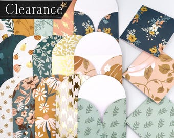 Mini envelopes de outono: feitos à mão, acompanham cartão de felicitações (conjunto de 5)
