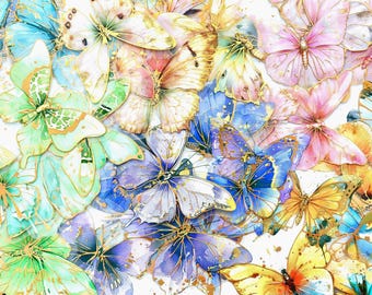 Pegatinas de mariposa doradas: para diario y scrapbooking (juego de 20)