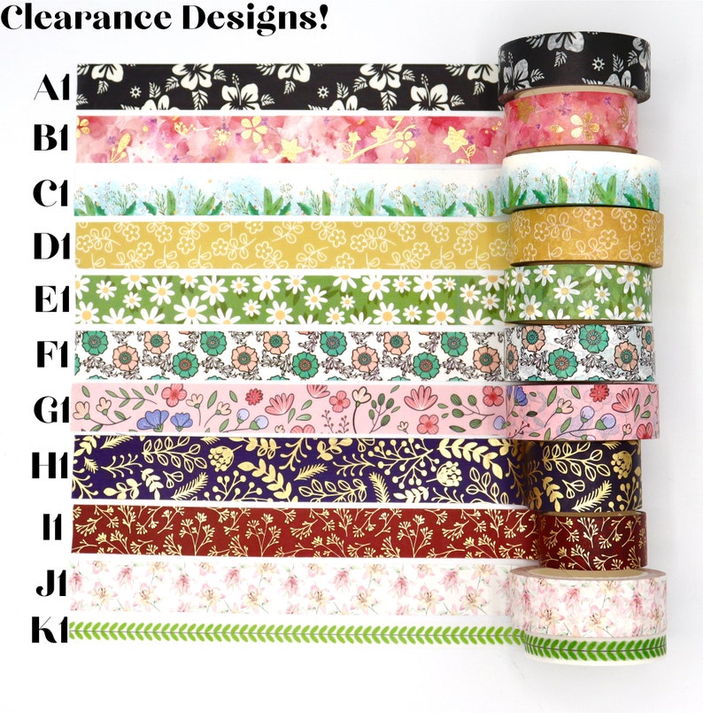 Pretty Floral Washi Tape Samples Decorative Tape for Crafting 1 Meter image 6