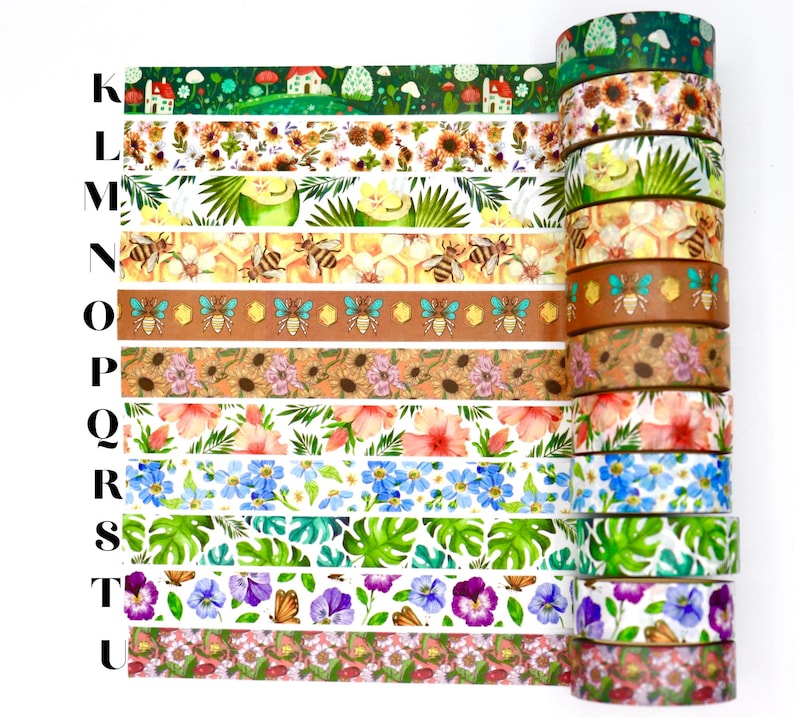 Work Tape Pattern Flower Washi Tape: Journaling, Scrapbooking, Crafting (1 Meter) - Etsy